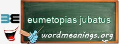 WordMeaning blackboard for eumetopias jubatus